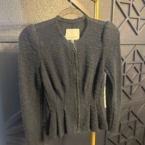 Rebecca Taylor Black Textured Blazer